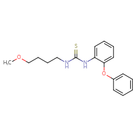 Chemical structure of 3-(4-methoxybutyl)-1-(2-phenoxyphenyl)thiourea - CSSB00206149531
