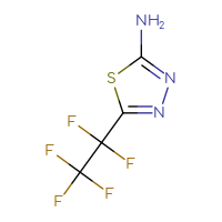Chemical structure of 5-(1,1,2,2,2-pentafluoroethyl)-1,3,4-thiadiazol-2-amine - CSSB00000238654
