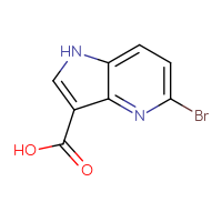 Chemical structure of 5-bromo-1H-pyrrolo[3,2-b]pyridine-3-carboxylic acid - CSSB00010068708