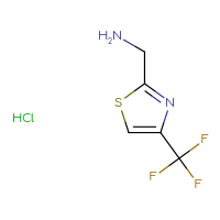 Chemical structure of 1-[4-(trifluoromethyl)-1,3-thiazol-2-yl]methanamine hydrochloride - CSSB00000757250