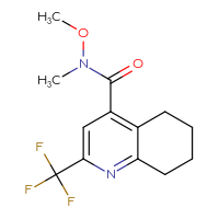 Chemical structure of N-methoxy-N-methyl-2-(trifluoromethyl)-5,6,7,8-tetrahydroquinoline-4-carboxamide - CSSB15126263373