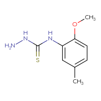 Chemical structure of 3-amino-1-(2-methoxy-5-methylphenyl)thiourea - CSSB00011245819