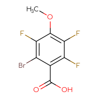 Chemical structure of 2-bromo-3,5,6-trifluoro-4-methoxybenzoic acid - CSSB20440945987
