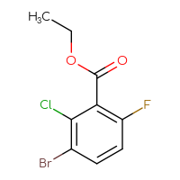 Chemical structure of ethyl 3-bromo-2-chloro-6-fluorobenzoate - CSSB00015451920