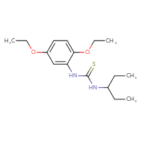 Chemical structure of 1-(2,5-diethoxyphenyl)-3-(pentan-3-yl)thiourea - CSSB02067418695