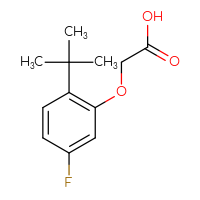 Chemical structure of 2-(2-tert-butyl-5-fluorophenoxy)acetic acid - CSSB21069213480