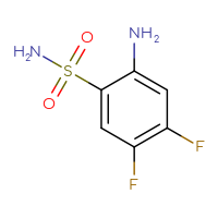 Chemical structure of 2-amino-4,5-difluorobenzene-1-sulfonamide - CSSB00010591380