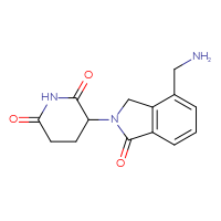 Chemical structure of 3-[4-(aminomethyl)-1-oxo-2,3-dihydro-1H-isoindol-2-yl]piperidine-2,6-dione - CSSB00161165296