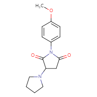 Chemical structure of 1'-(4-methoxyphenyl)-[1,3'-bipyrrolidine]-2',5'-dione - CSSB00132462298