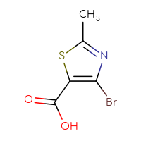 Chemical structure of 4-bromo-2-methyl-1,3-thiazole-5-carboxylic acid - CSSB00021491471