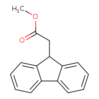 Chemical structure of methyl 2-(9H-fluoren-9-yl)acetate - CSSB00011065159