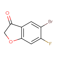 Chemical structure of 5-bromo-6-fluoro-2,3-dihydro-1-benzofuran-3-one - CSSB00000720328