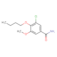 Chemical structure of 4-butoxy-3-chloro-5-methoxybenzamide - CSSB00074003583