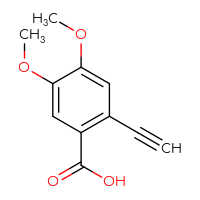 Chemical structure of 2-ethynyl-4,5-dimethoxybenzoic acid - CSSB02133804534