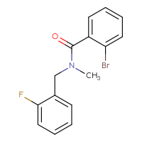 Chemical structure of 2-bromo-N-[(2-fluorophenyl)methyl]-N-methylbenzamide - CSSB00000578836