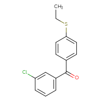 Chemical structure of (3-chlorophenyl)[4-(ethylsulfanyl)phenyl]methanone - CSSB00008316928