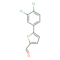 Chemical structure of 5-(3,4-dichlorophenyl)thiophene-2-carbaldehyde - CSSB00000738513