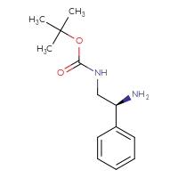 Chemical structure of tert-butyl N-[(2S)-2-amino-2-phenylethyl]carbamate - CSSB00010178519