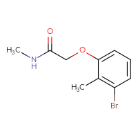Chemical structure of 2-(3-bromo-2-methylphenoxy)-N-methylacetamide - CSSB06258077789