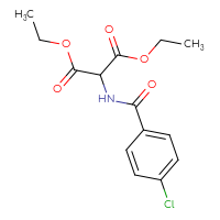 Chemical structure of 1,3-diethyl 2-[(4-chlorophenyl)formamido]propanedioate - CSSB00020627596