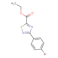 Chemical structure of ethyl 3-(4-bromophenyl)-1,2,4-thiadiazole-5-carboxylate - CSSB00020649343