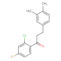 Chemical structure of 1-(2-chloro-4-fluorophenyl)-3-(3,4-dimethylphenyl)propan-1-one - CSSB00020571569