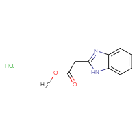 Chemical structure of methyl 2-(1H-1,3-benzodiazol-2-yl)acetate hydrochloride - CSSB00000681707