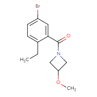 Chemical structure of 1-(5-bromo-2-ethylbenzoyl)-3-methoxyazetidine - CSSB01999461281