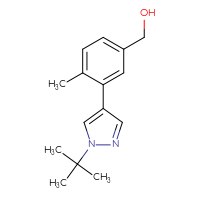 Chemical structure of [3-(1-tert-butyl-1H-pyrazol-4-yl)-4-methylphenyl]methanol - CSSB06292965455