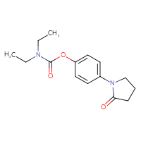 Chemical structure of 4-(2-oxopyrrolidin-1-yl)phenyl N,N-diethylcarbamate - CSSB21432534566