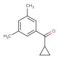 Chemical structure of cyclopropyl(3,5-dimethylphenyl)methanone - CSSB00011374088