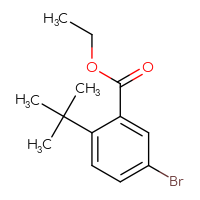 Chemical structure of ethyl 5-bromo-2-tert-butylbenzoate - CSSB00030987710