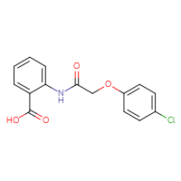 Chemical structure of 2-[2-(4-chlorophenoxy)acetamido]benzoic acid - CSSB00000695796