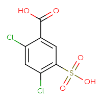Chemical structure of 2,4-dichloro-5-sulfobenzoic acid - CSSB00016573553
