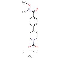 Chemical structure of tert-butyl 4-{4-[methoxy(methyl)carbamoyl]phenyl}piperidine-1-carboxylate - CSSB03713148107