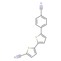 Chemical structure of 5'-(4-cyanophenyl)-[2,2'-bithiophene]-5-carbonitrile - CSSB06581410042