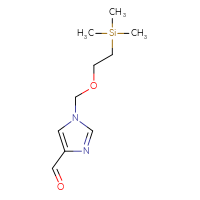 Chemical structure of 1-{[2-(trimethylsilyl)ethoxy]methyl}-1H-imidazole-4-carbaldehyde - CSSB02496826565