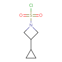 Chemical structure of 3-cyclopropylazetidine-1-sulfonyl chloride - CSSB00120153226