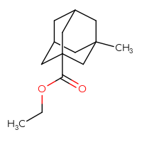 Chemical structure of ethyl 3-methyladamantane-1-carboxylate - CSSB00013329492