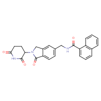 Chemical structure of N-{[2-(2,6-dioxopiperidin-3-yl)-1-oxo-2,3-dihydro-1H-isoindol-5-yl]methyl}naphthalene-1-carboxamide - CSSB06670347685