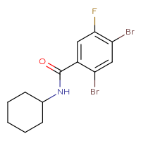 Chemical structure of 2,4-dibromo-N-cyclohexyl-5-fluorobenzamide - CSSB21103240630