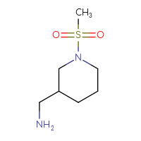 Chemical structure of 1-(1-methanesulfonylpiperidin-3-yl)methanamine - CSSB00011552372