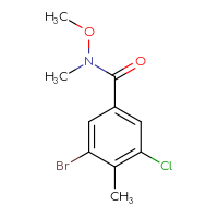Chemical structure of 3-bromo-5-chloro-N-methoxy-N,4-dimethylbenzamide - CSSB00157970542