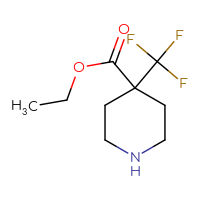 Chemical structure of ethyl 4-(trifluoromethyl)piperidine-4-carboxylate - CSSB00054782893