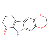 Chemical structure of 2H,3H,6H,7H,8H,9H,10H-[1,4]dioxino[2,3-b]carbazol-7-one - CSSB00025728152