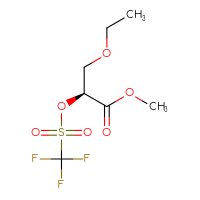Chemical structure of methyl (2S)-3-ethoxy-2-(trifluoromethanesulfonyloxy)propanoate - CSSB14863684000
