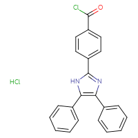 Chemical structure of 4-(4,5-diphenyl-1H-imidazol-2-yl)benzoyl chloride hydrochloride - CSSB02516458598