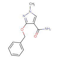 Chemical structure of 3-(benzyloxy)-1-methyl-1H-pyrazole-4-carboxamide - CSSB06256612648