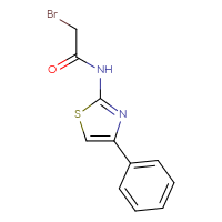 Chemical structure of 2-bromo-N-(4-phenyl-1,3-thiazol-2-yl)acetamide - CSSB00009814264