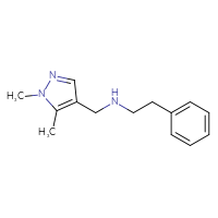 Chemical structure of [(1,5-dimethyl-1H-pyrazol-4-yl)methyl](2-phenylethyl)amine - CSSB00008316739